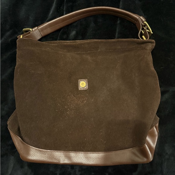 Lands End Brown Suede and Leather Bag. Gently used. - Picture 7 of 7